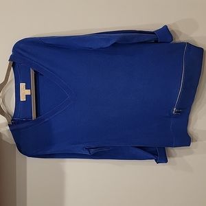 MICHAEL KORS LONG SLEEVE ZIPPER BOTTOM SWEATER